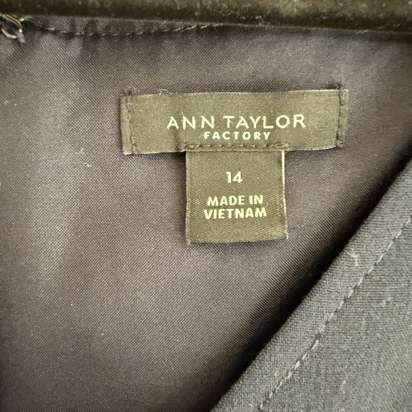 Ann Taylor Factory Classic Navy Midi Dress - Picture 2 of 4